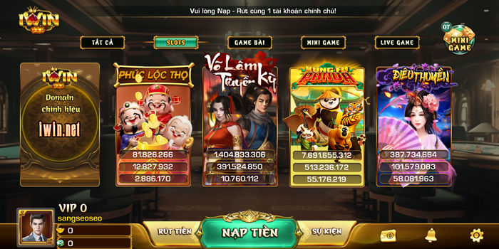 mang hinh game slot